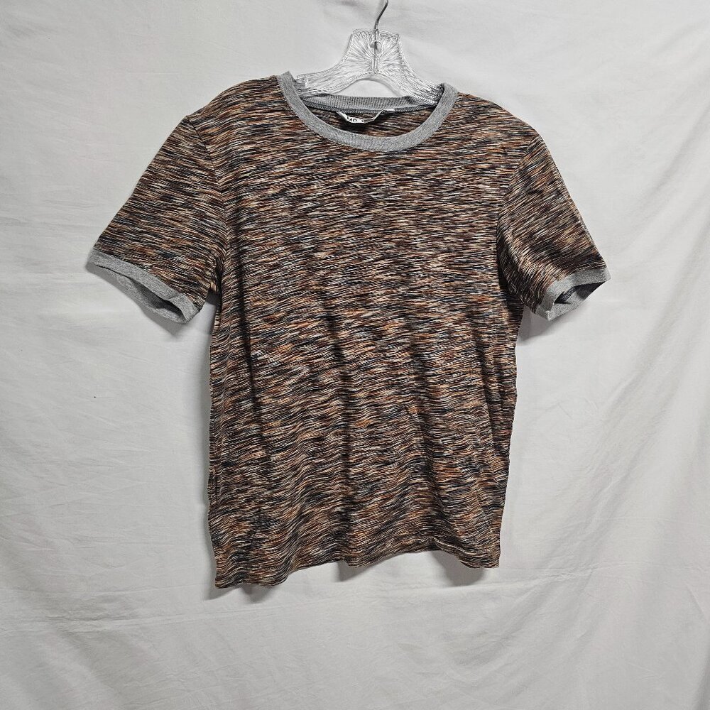 MR TURK Heathered Men s Casual Tee Size M Brown Cotton